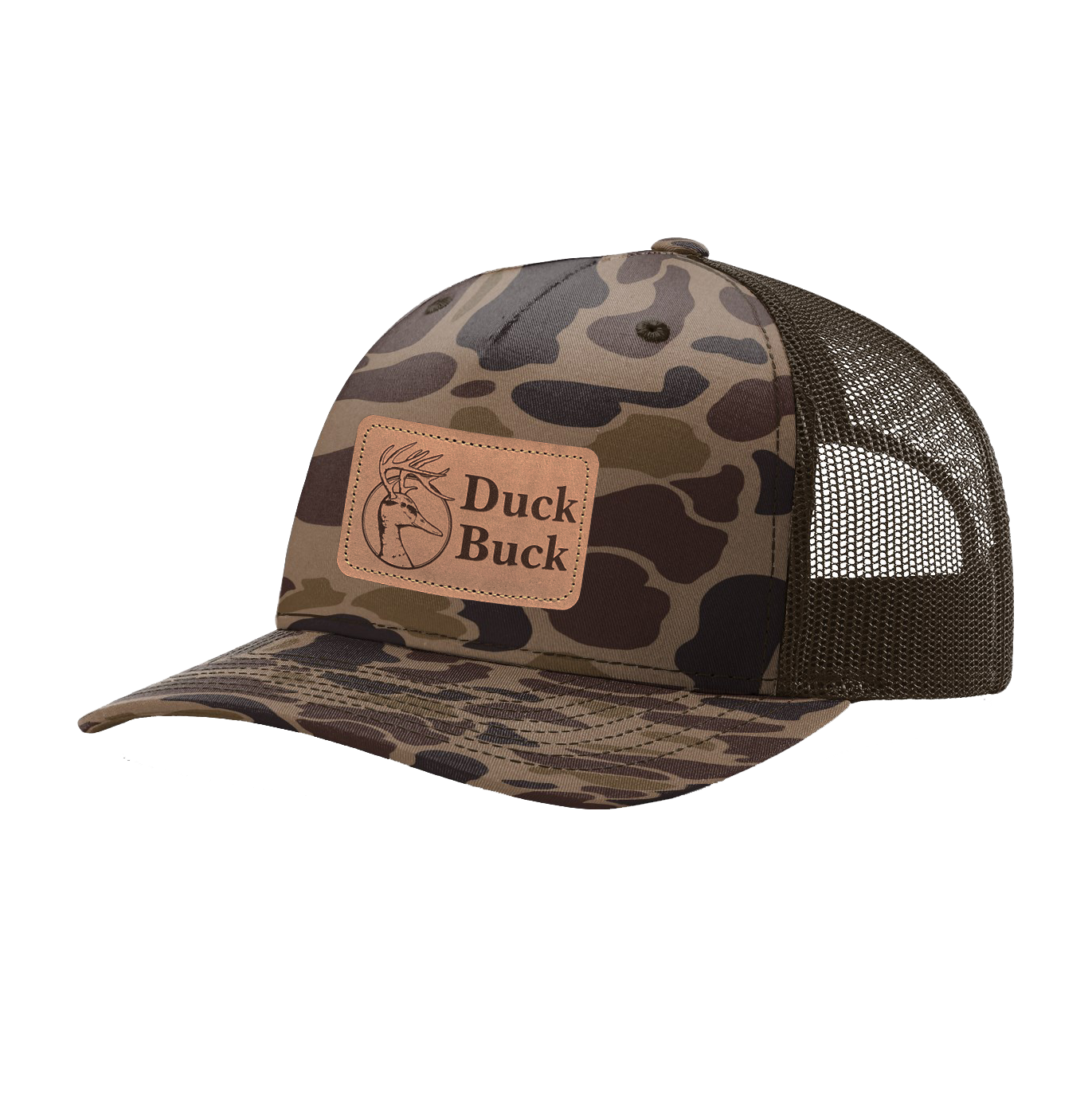 Brown Duck Camo Leather Patch Hat Walker Hayes Official Store